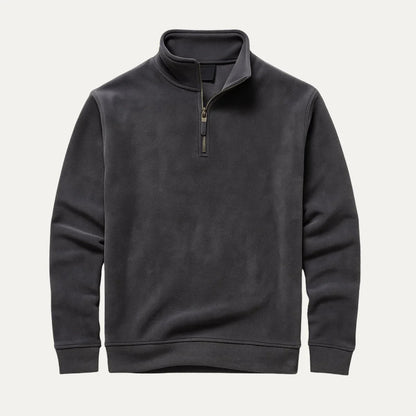 Mænds Fleece Pullover med Kvart Lynlås 3