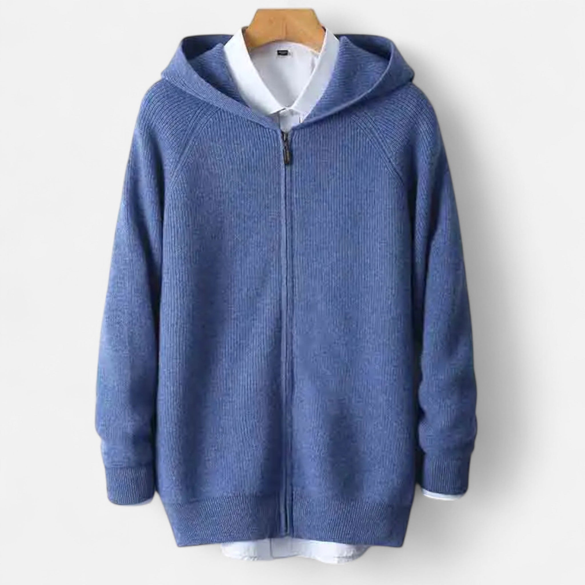 Mænds Hætte Skjorte Med Lynlås Tidløs Design 4