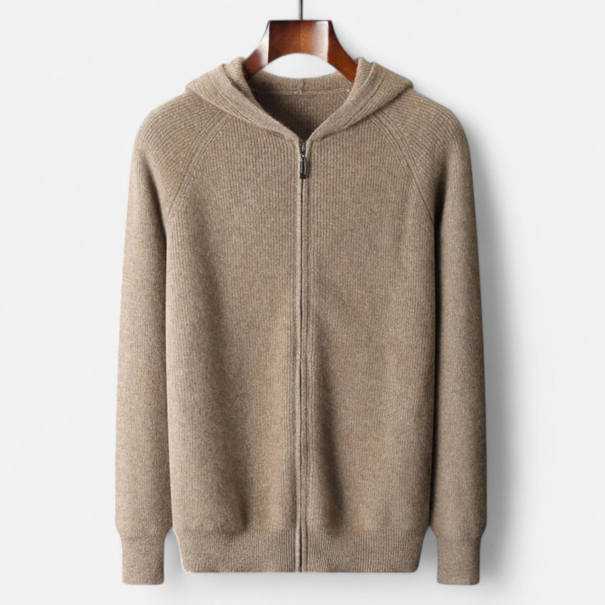 Mænds Hætte Skjorte Med Lynlås Tidløs Design 6