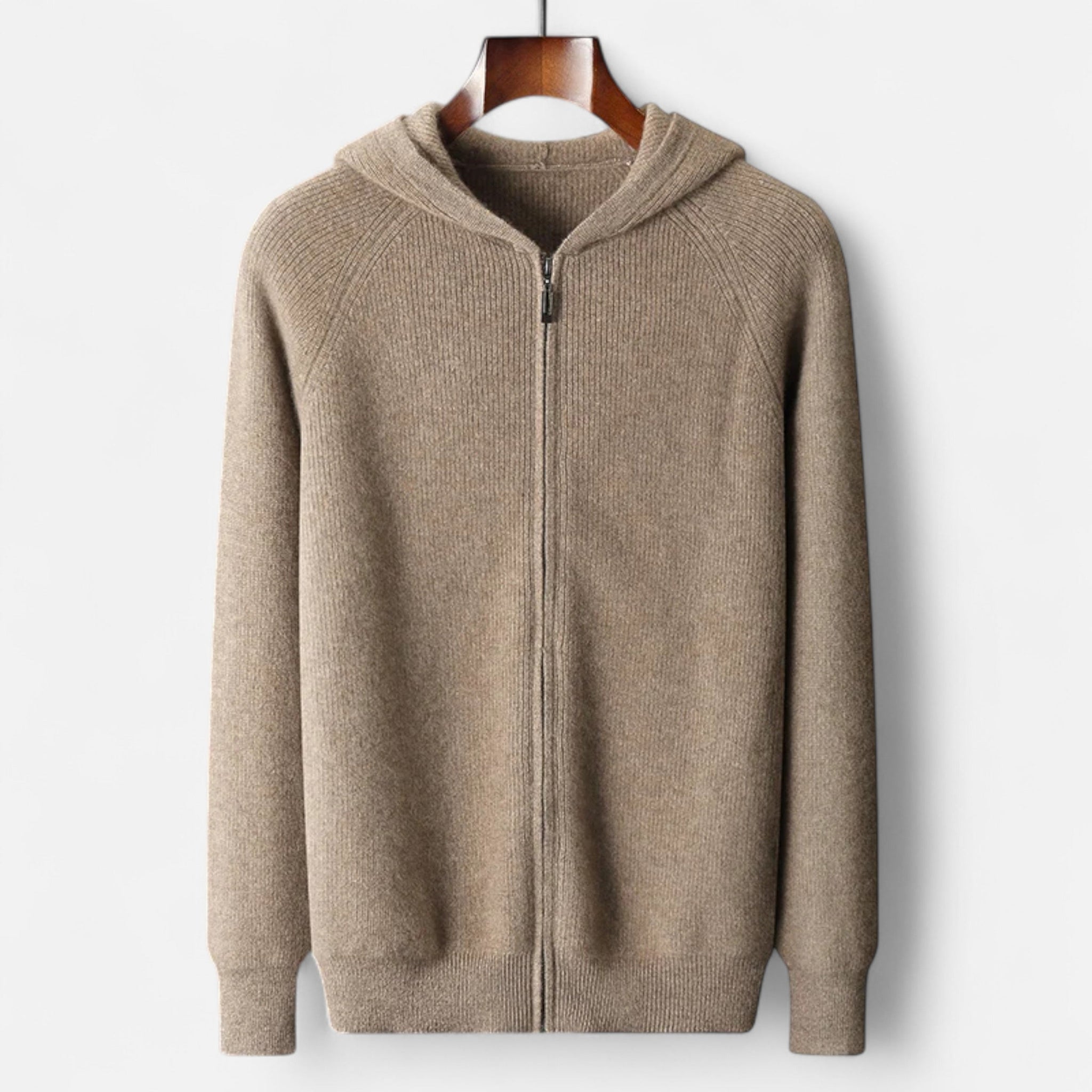 Mænds Hætte Skjorte Med Lynlås Tidløs Design 6