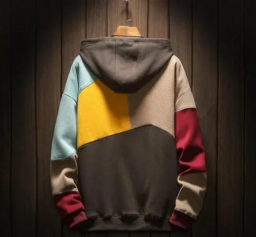 Mænds Hættetrøje Farveblok Design Casual 1