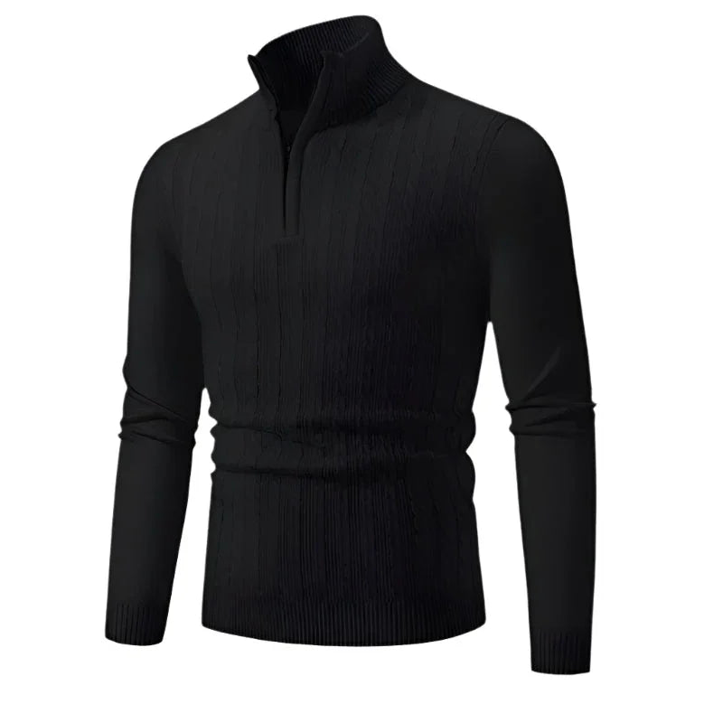 Mænds Halv Zip Jumper Casual 0