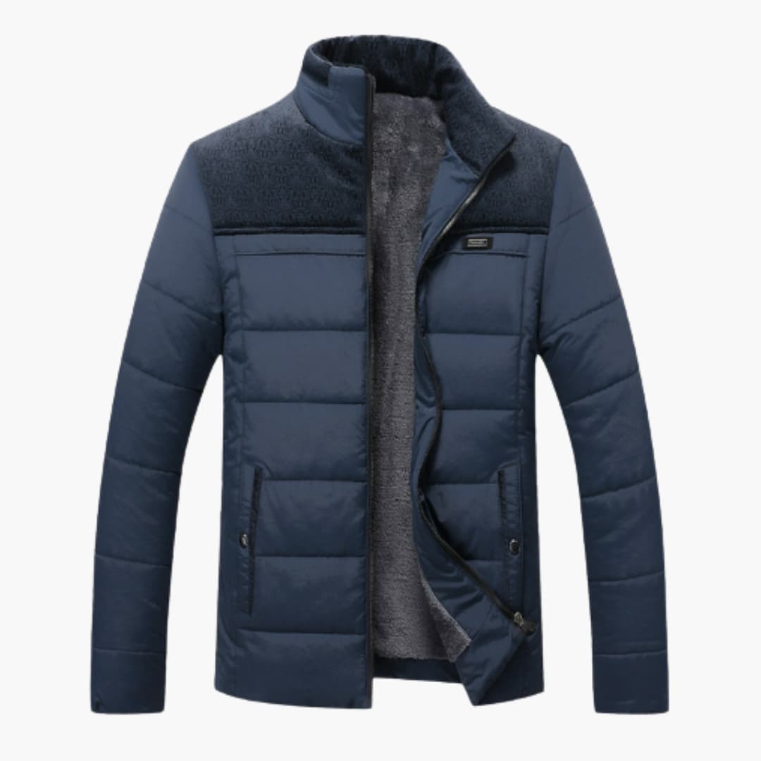 Mænds Jakke med Stående Krave og Moderne Design 1