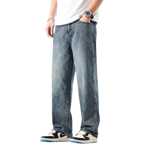Mænds Jeans med Lige Ben og Fem Lommer 0