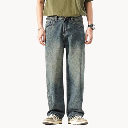 Mænds Jeans med Lige Ben og Fem Lommer 1