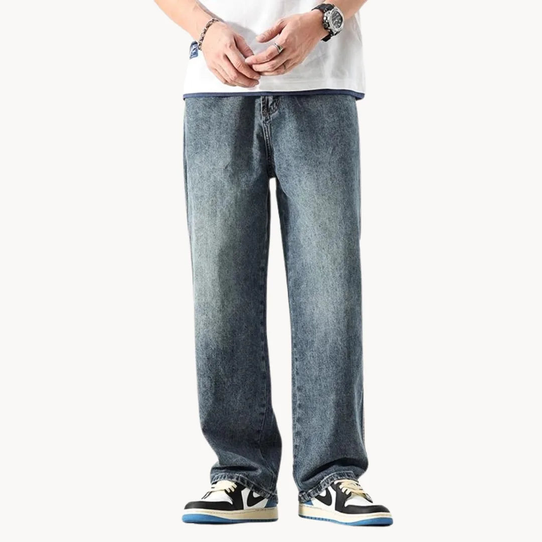 Mænds Jeans med Lige Ben og Fem Lommer 3