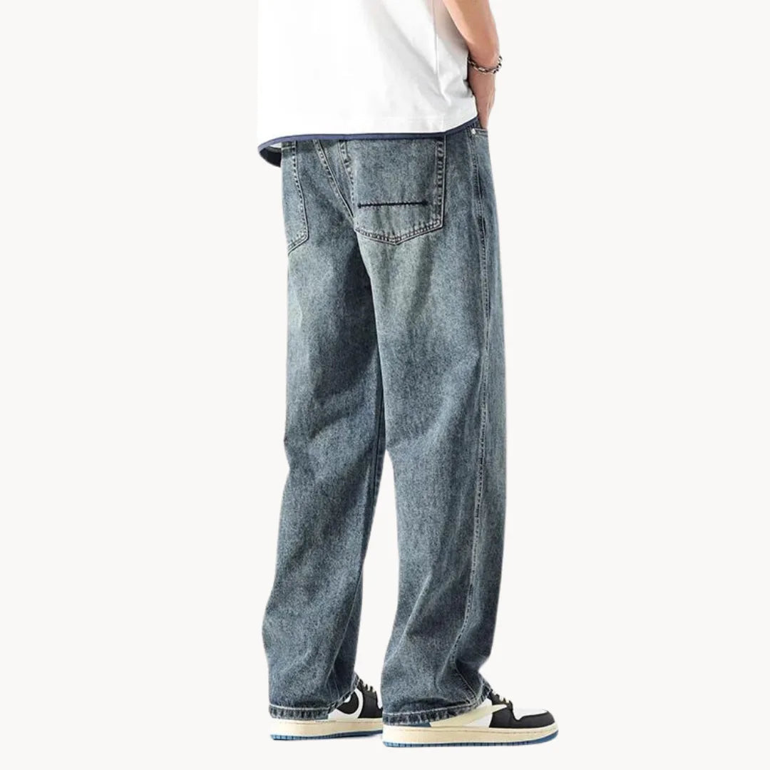 Mænds Jeans med Lige Ben og Fem Lommer 4