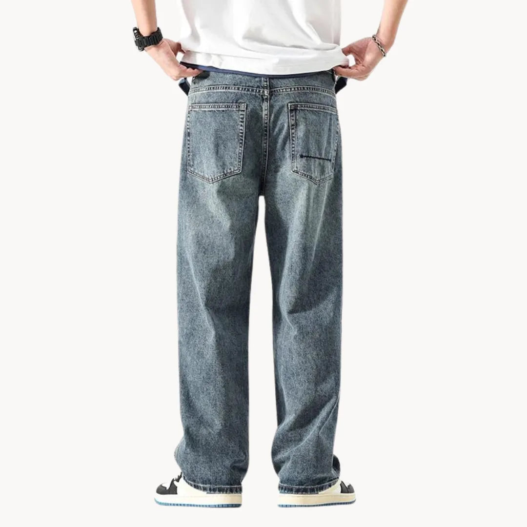 Mænds Jeans med Lige Ben og Fem Lommer 5