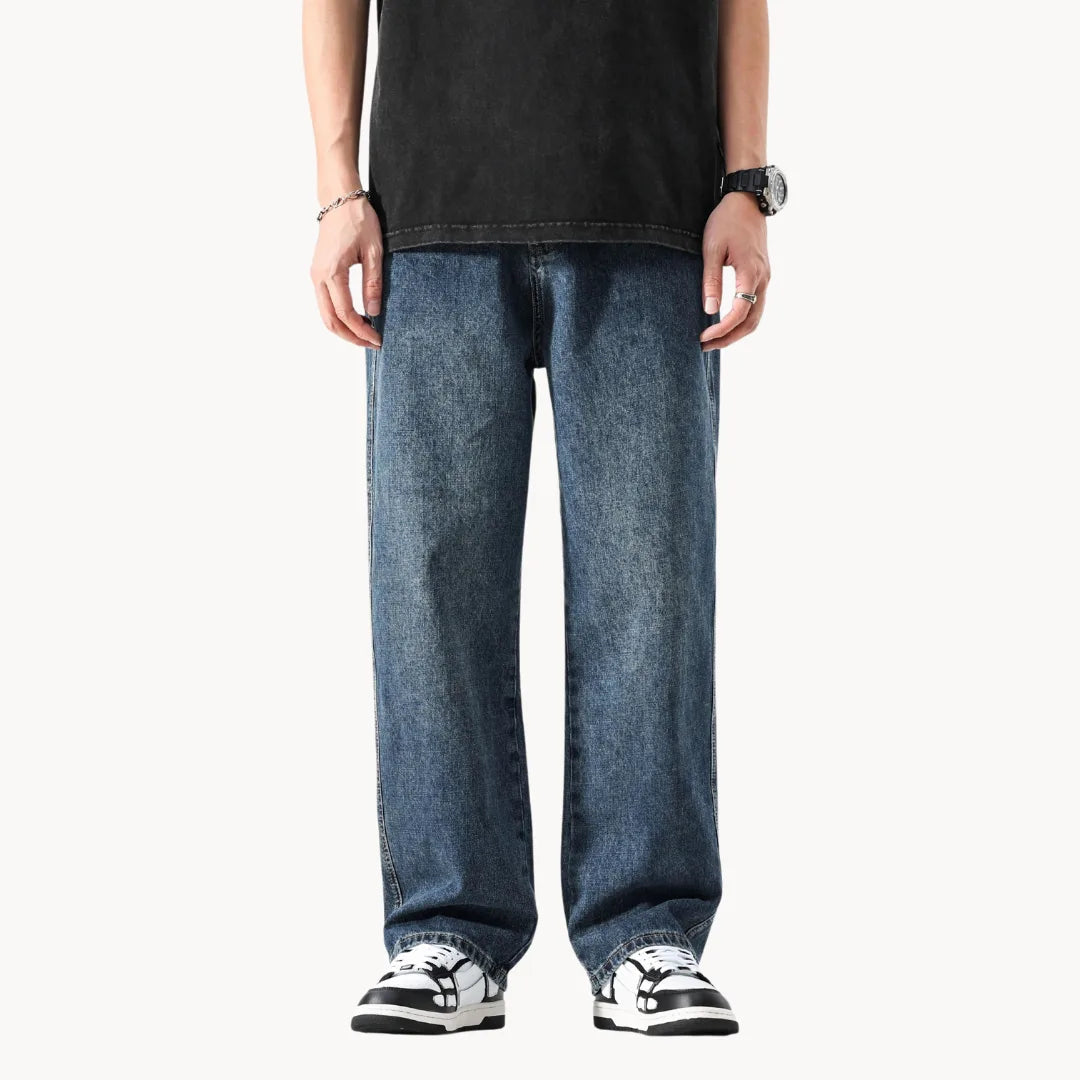 Mænds Jeans med Lige Ben og Fem Lommer 6