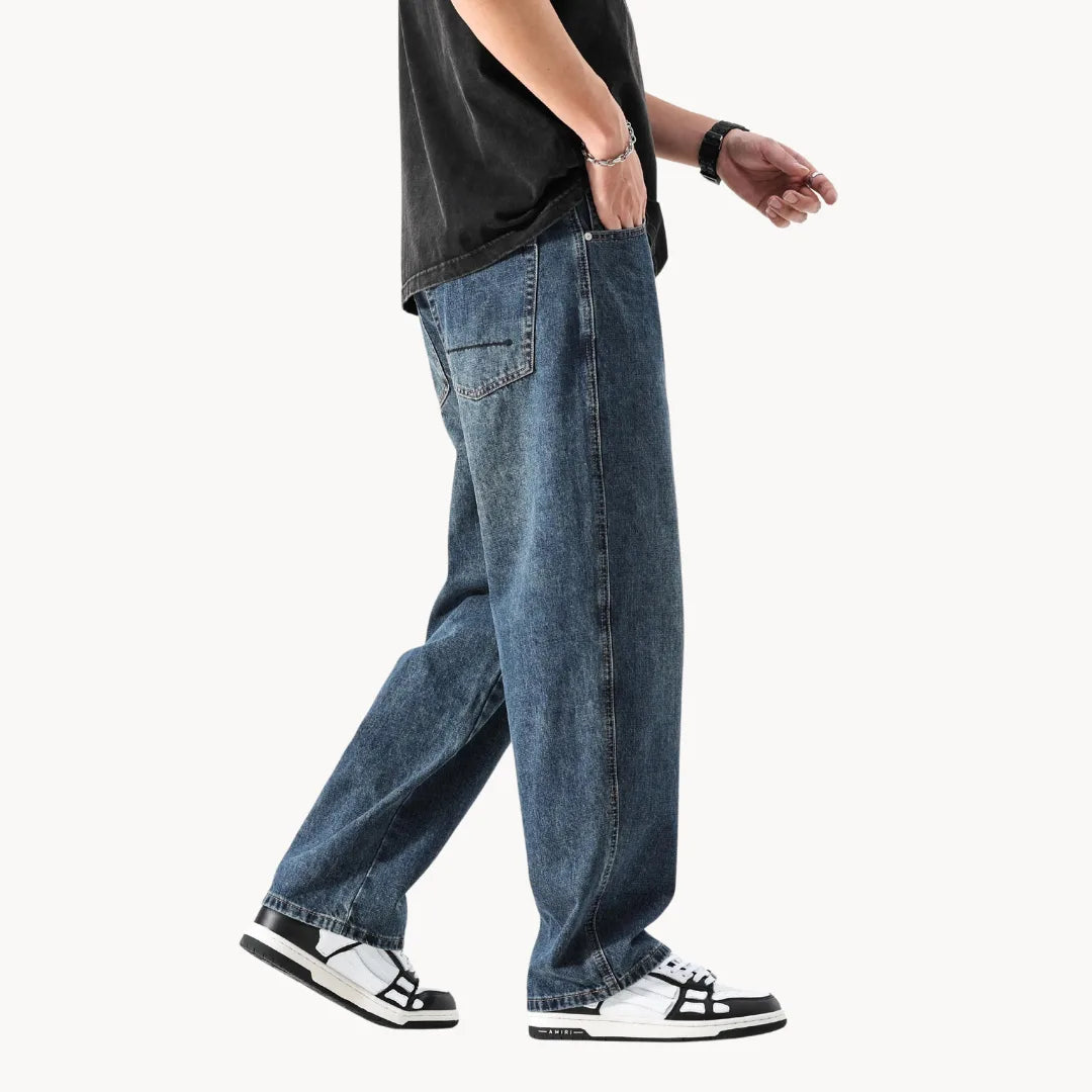 Mænds Jeans med Lige Ben og Fem Lommer 7