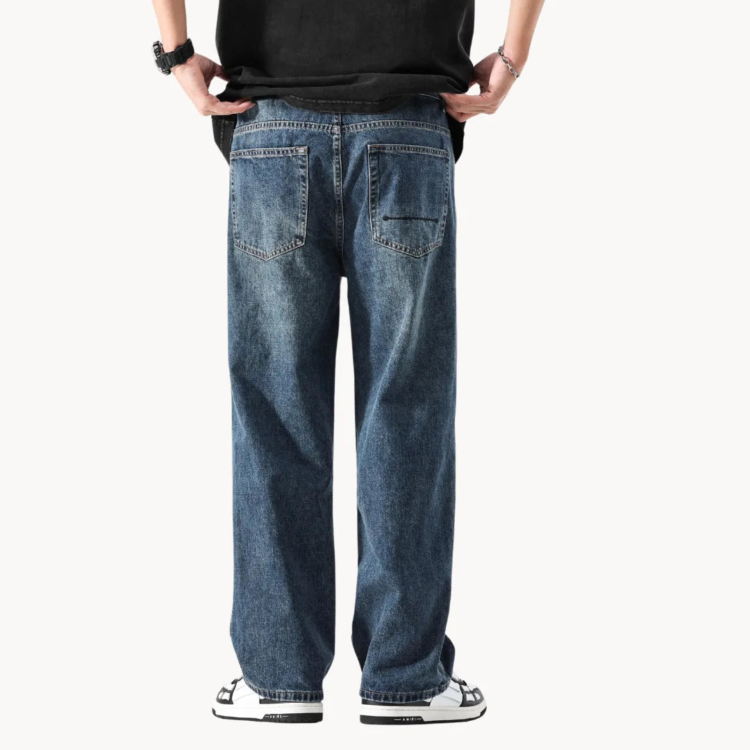 Mænds Jeans med Lige Ben og Fem Lommer 8