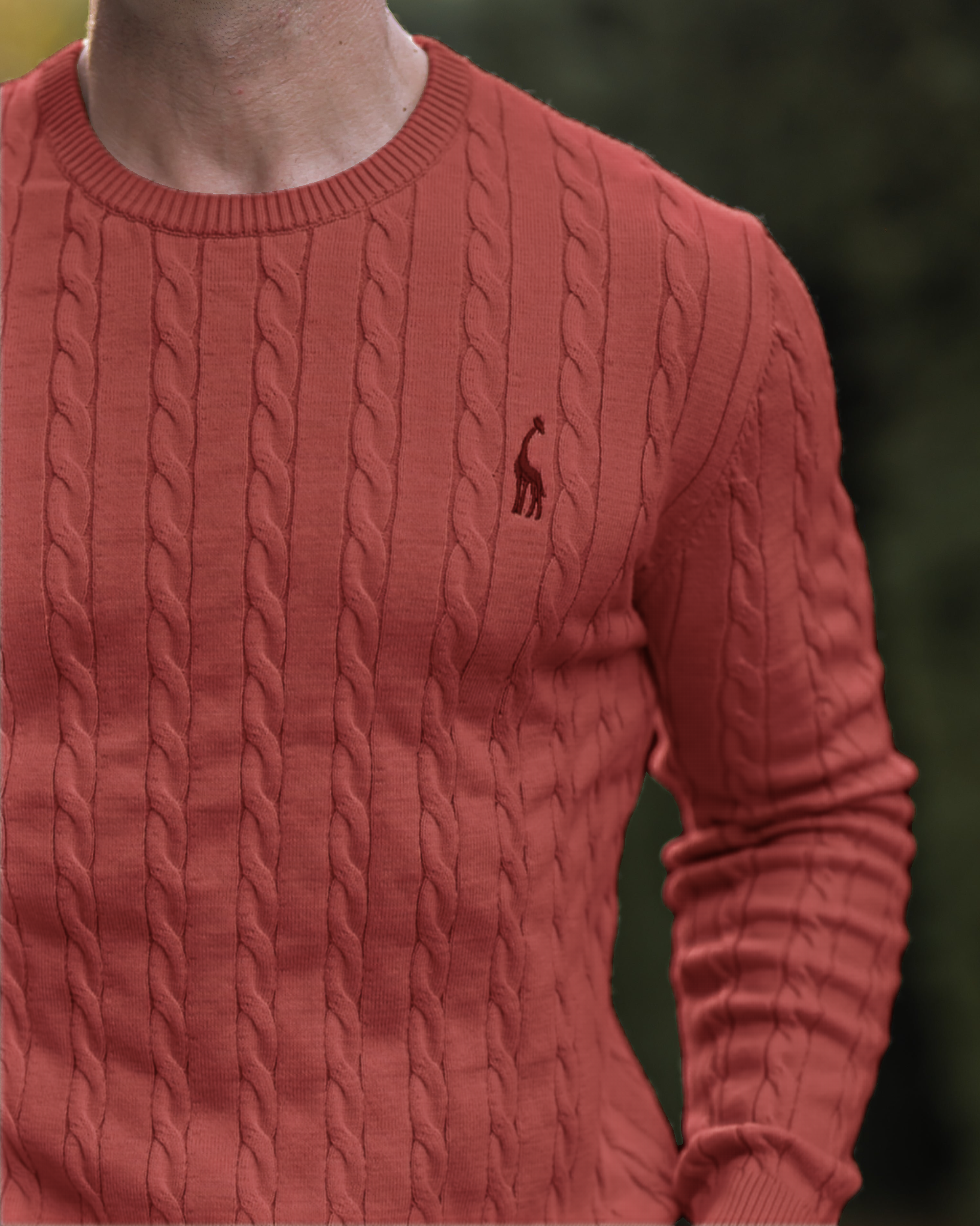 Mænds Kabelstrikket Sweater Moderne Stil 10