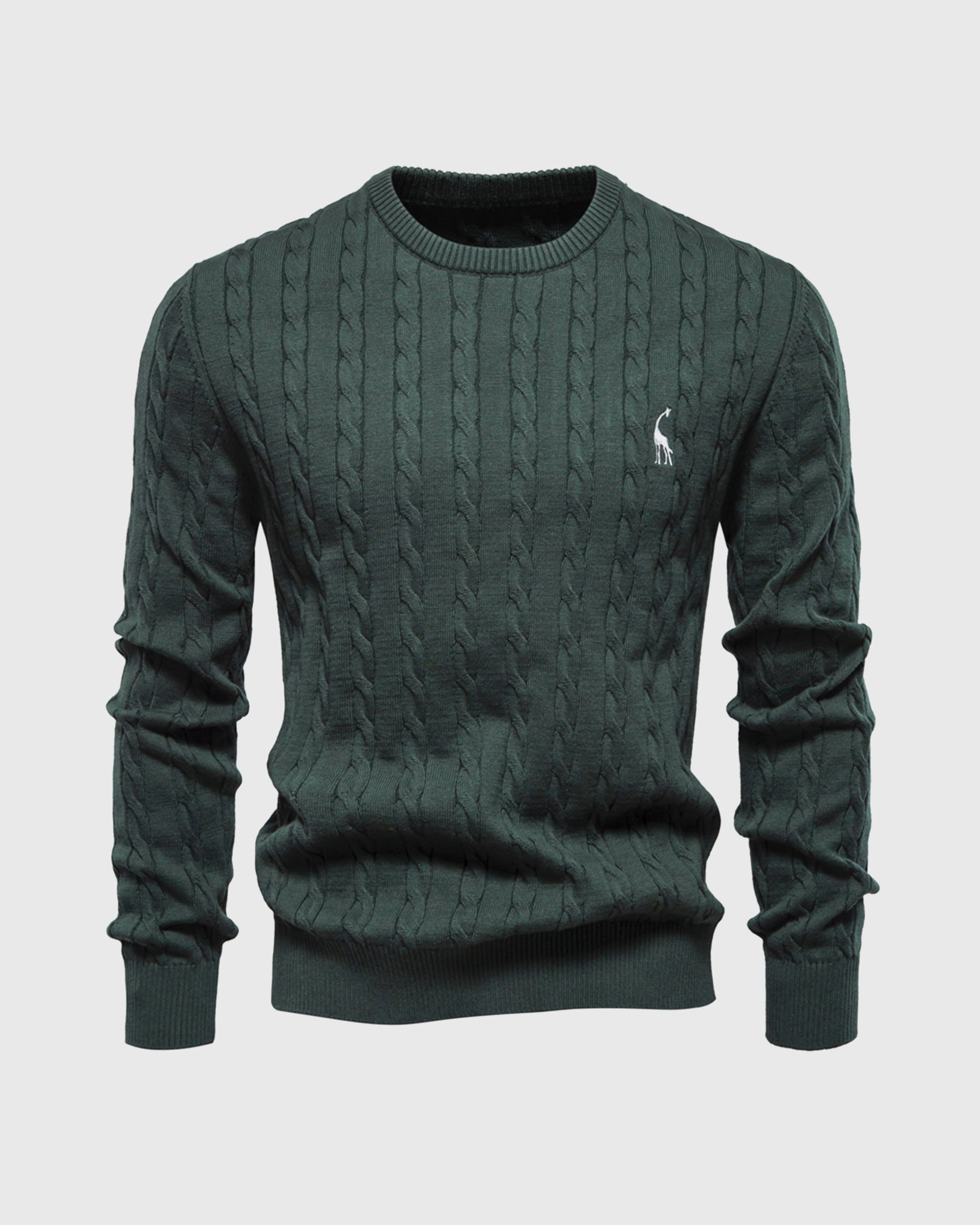 Mænds Kabelstrikket Sweater Moderne Stil 13