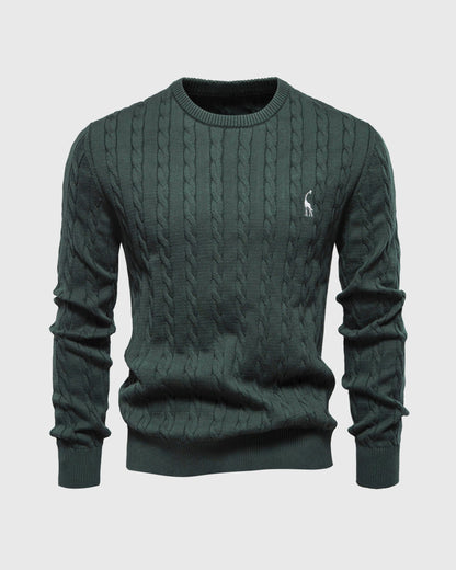 Mænds Kabelstrikket Sweater Moderne Stil 13