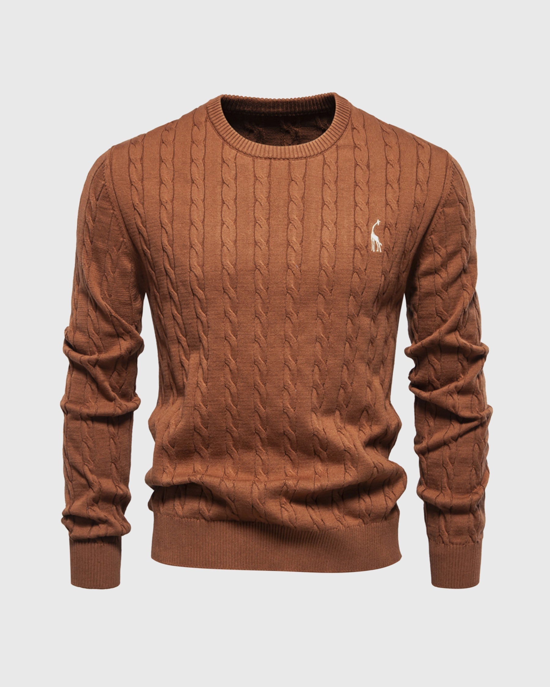 Mænds Kabelstrikket Sweater Moderne Stil 14