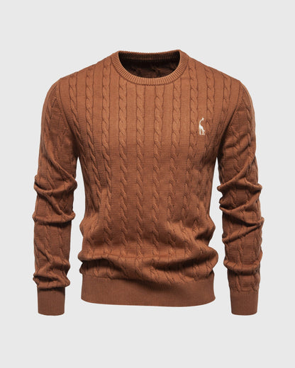 Mænds Kabelstrikket Sweater Moderne Stil 14