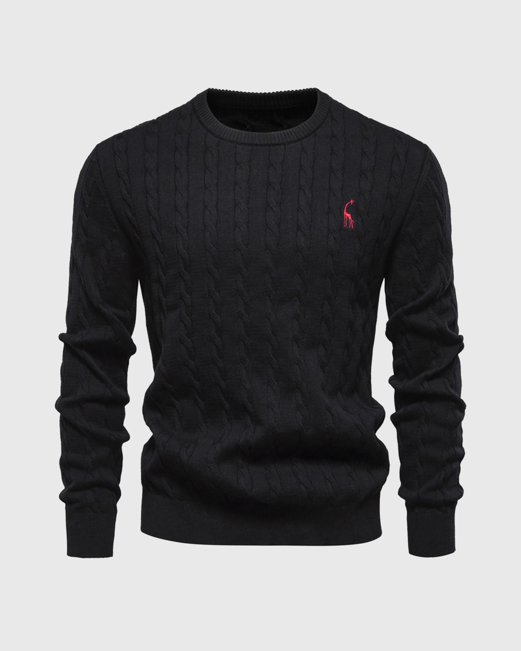 Mænds Kabelstrikket Sweater Moderne Stil 15