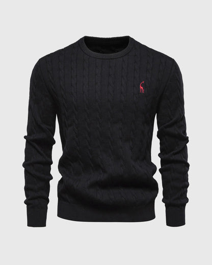 Mænds Kabelstrikket Sweater Moderne Stil 15