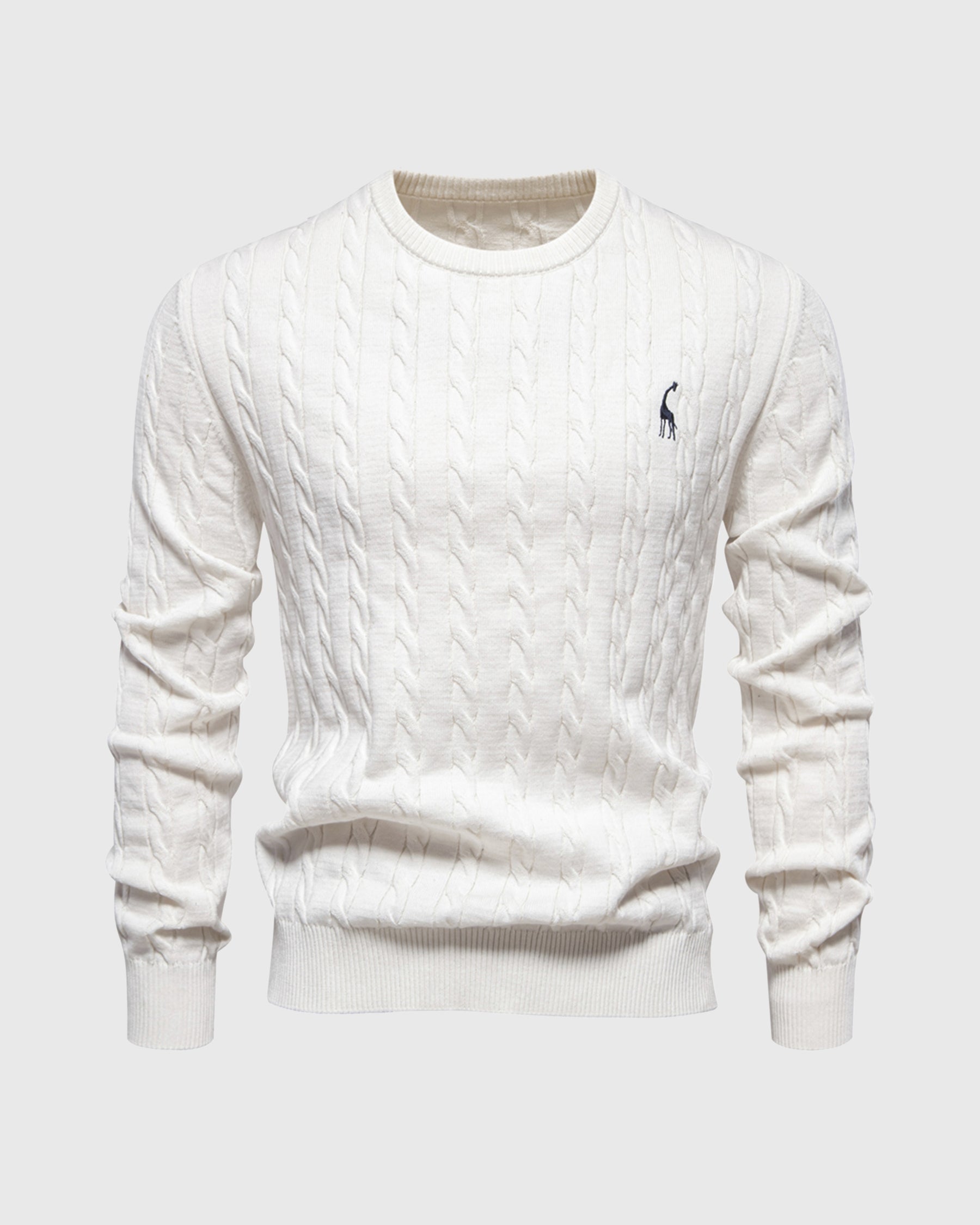 Mænds Kabelstrikket Sweater Moderne Stil 16