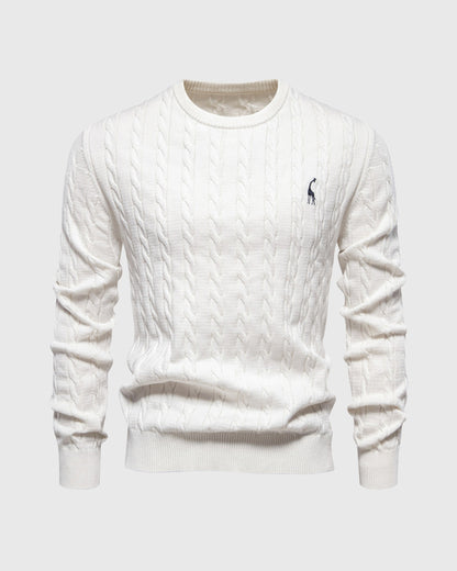 Mænds Kabelstrikket Sweater Moderne Stil 16