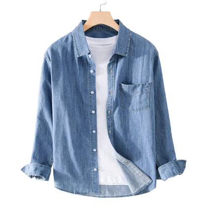 Mænds Klassisk Denimskjorte 0
