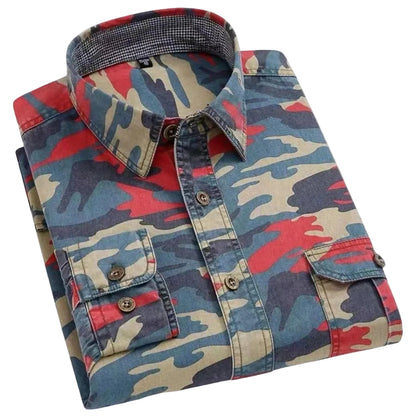 Mænds Klassisk Skjorte Camouflage 0