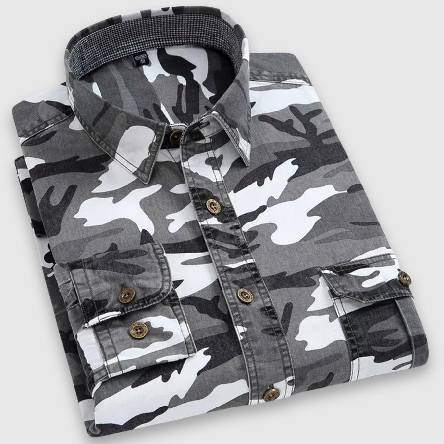Mænds Klassisk Skjorte Camouflage 3