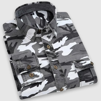 Mænds Klassisk Skjorte Camouflage 3