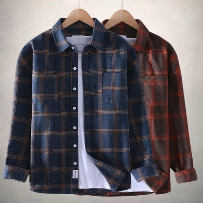 Mænds Klassisk Ternet Skjorte Button-Up 3
