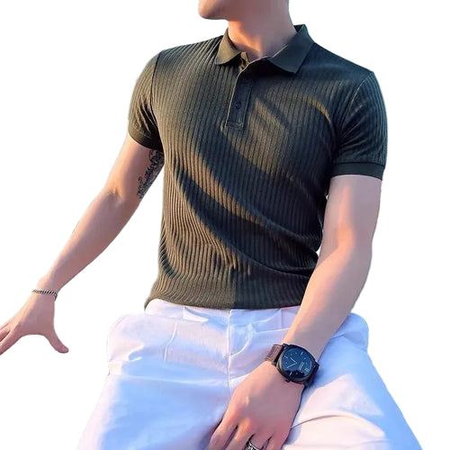 Mænds Kortærmet Poloshirt Ribbet 0
