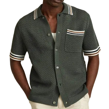 Mænds Kortærmet Poloshirt med Knaplukning 0