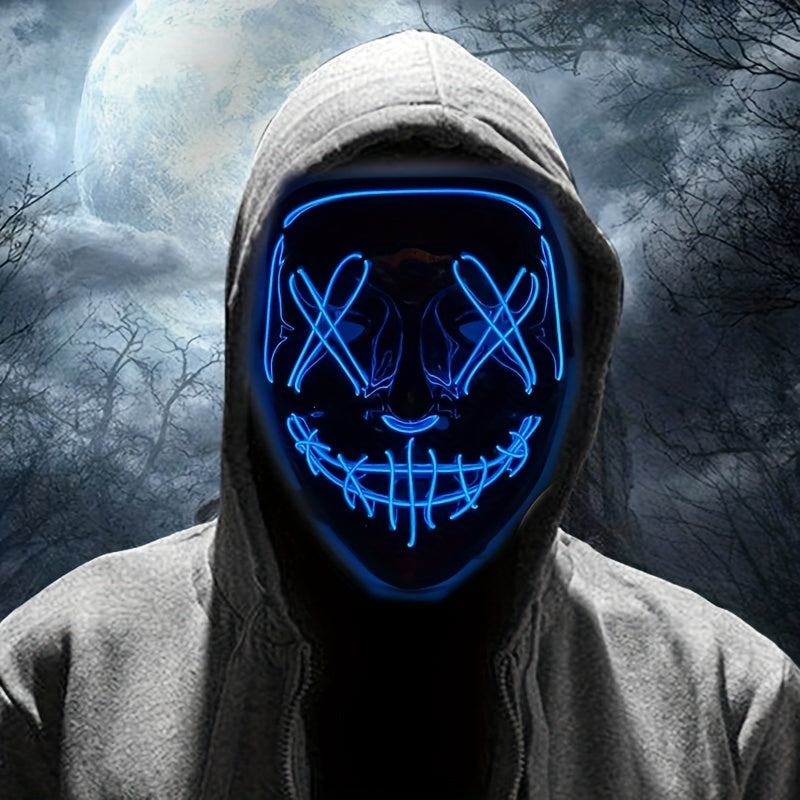 Mænds LED Halloween Maske Anonymt Design 2