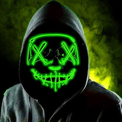 Mænds LED Halloween Maske Anonymt Design 4