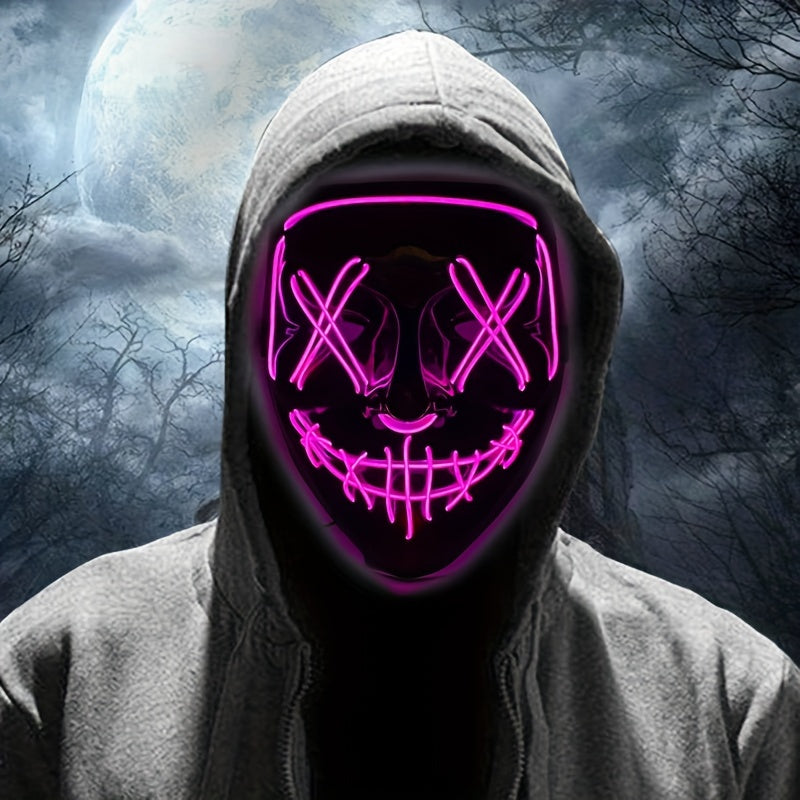 Mænds LED Halloween Maske Anonymt Design 8