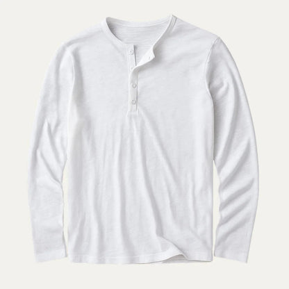 Mænds Langærmet Polo T-shirt med Båndkrave 2