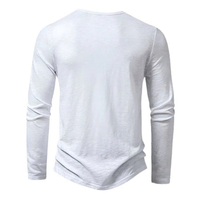 Mænds Langærmet Polo T-shirt med Båndkrave 7