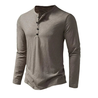 Mænds Langærmet Polo T-shirt med Båndkrave 8