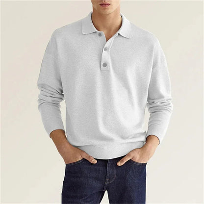 Mænds Langærmet Poloshirt Casual Stil 1