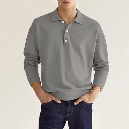 Mænds Langærmet Poloshirt Casual Stil 4