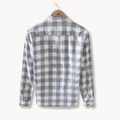 Mænds Langærmet Skjorte Ternet Design 1