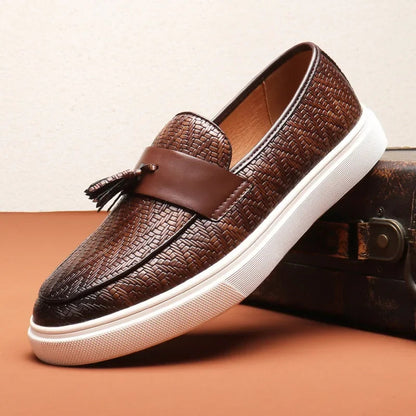 Mænds Loafers Med Vevet Design Snørebåndsløst 0