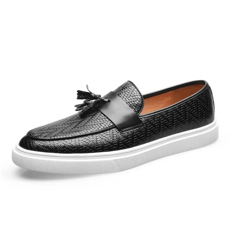Mænds Loafers Med Vevet Design Snørebåndsløst 6