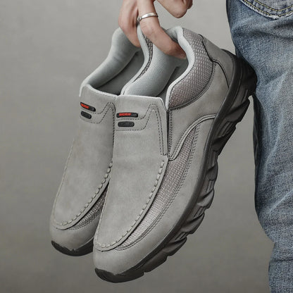 Mænds Loafers Retro Design Håndlavet Læder og Tekstil Sko 0