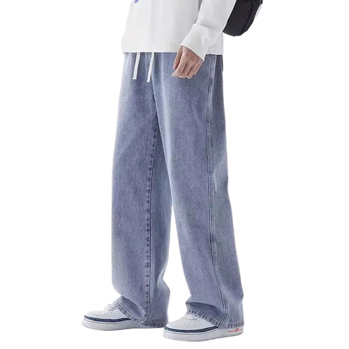 Mænds Løse Jeans med Brede Ben 0