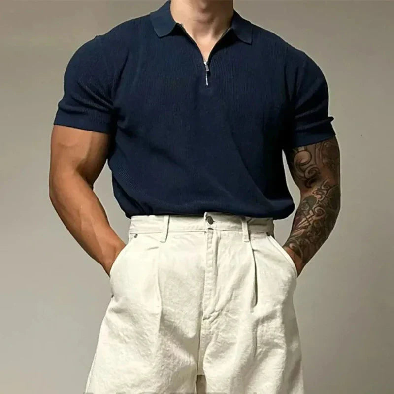 Mænds Muskelsweater med Lynlås og Moderne Design 3