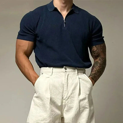 Mænds Muskelsweater med Lynlås og Moderne Design 3