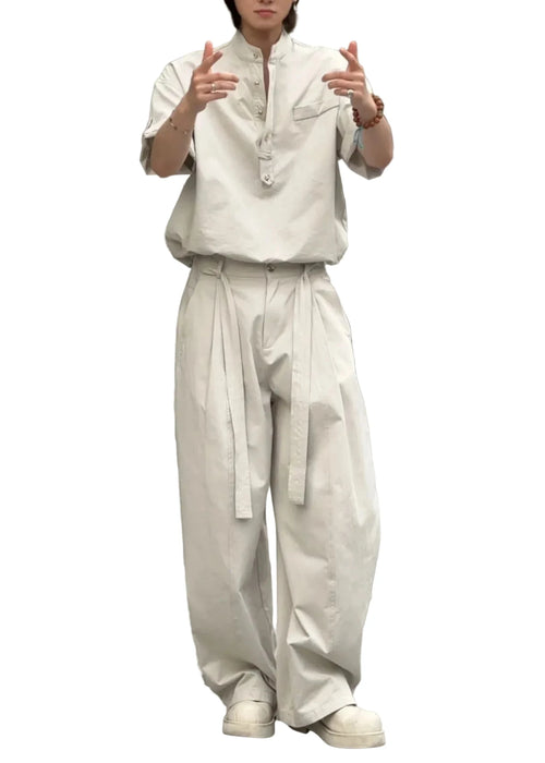 Mænds Oversized Bomuldssæt Klassisk Efterårsstil 0