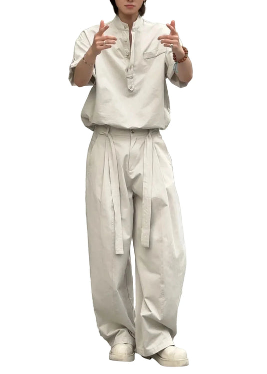 Mænds Oversized Bomuldssæt Klassisk Efterårsstil 0