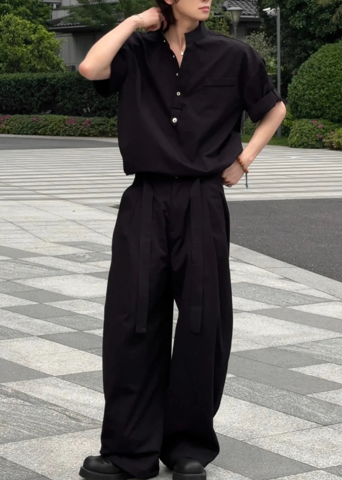 Mænds Oversized Bomuldssæt Klassisk Efterårsstil 1