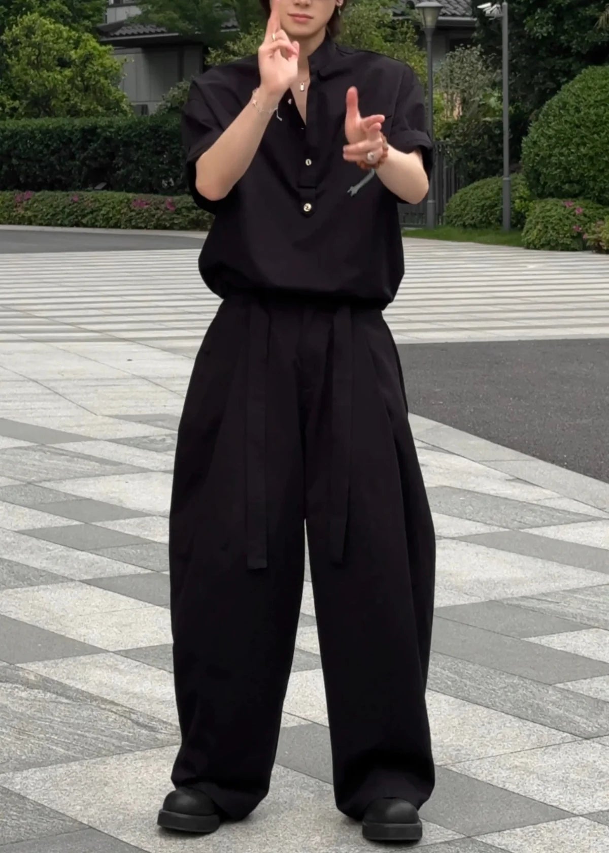 Mænds Oversized Bomuldssæt Klassisk Efterårsstil 2